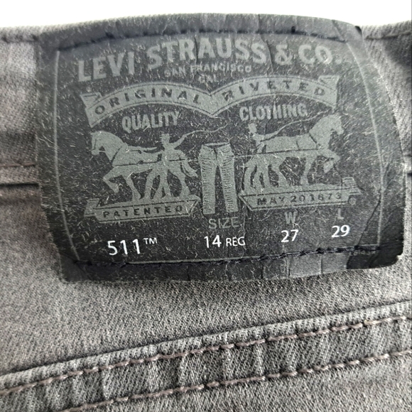Levi's 511 Boy's Jeans Grey sz 14 R - Picture 4 of 9